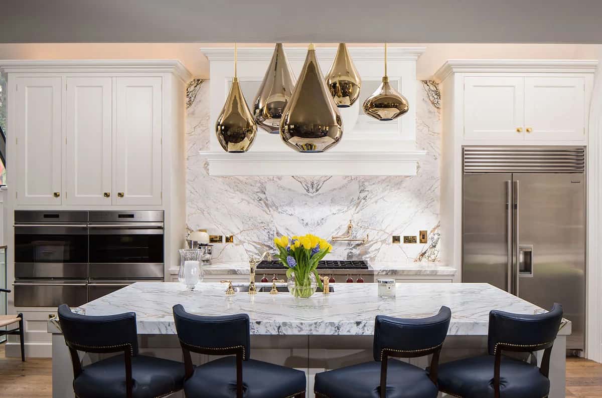 Calacatta Paonazzo Marble kitchen by Miller Brothers Stone, Timeless Beauty, One of Dublin's finest residential roads