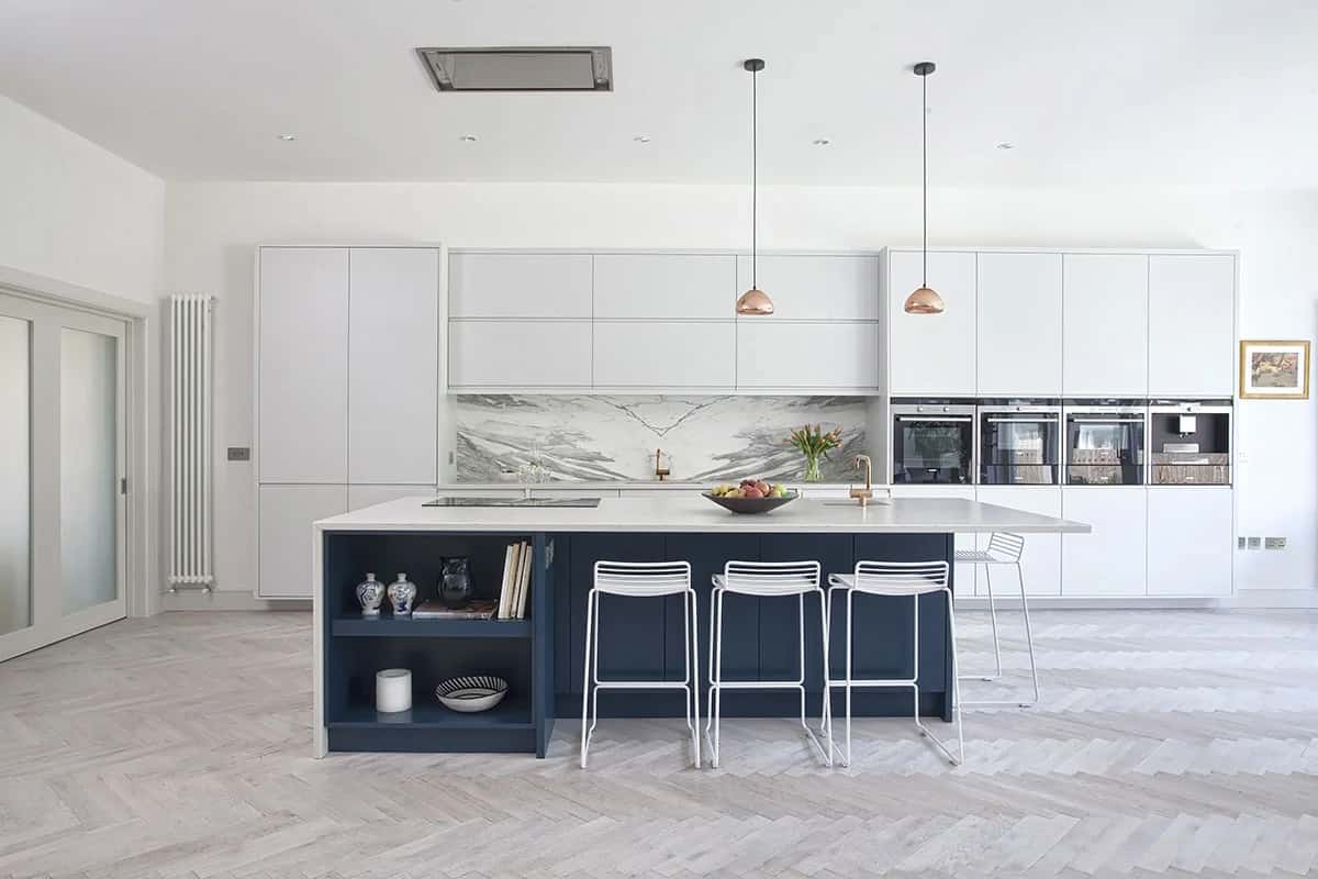 Calacatta Marble kitchen by Miller Brothers Stone, Light & Simple, Countryside, north of Dublin