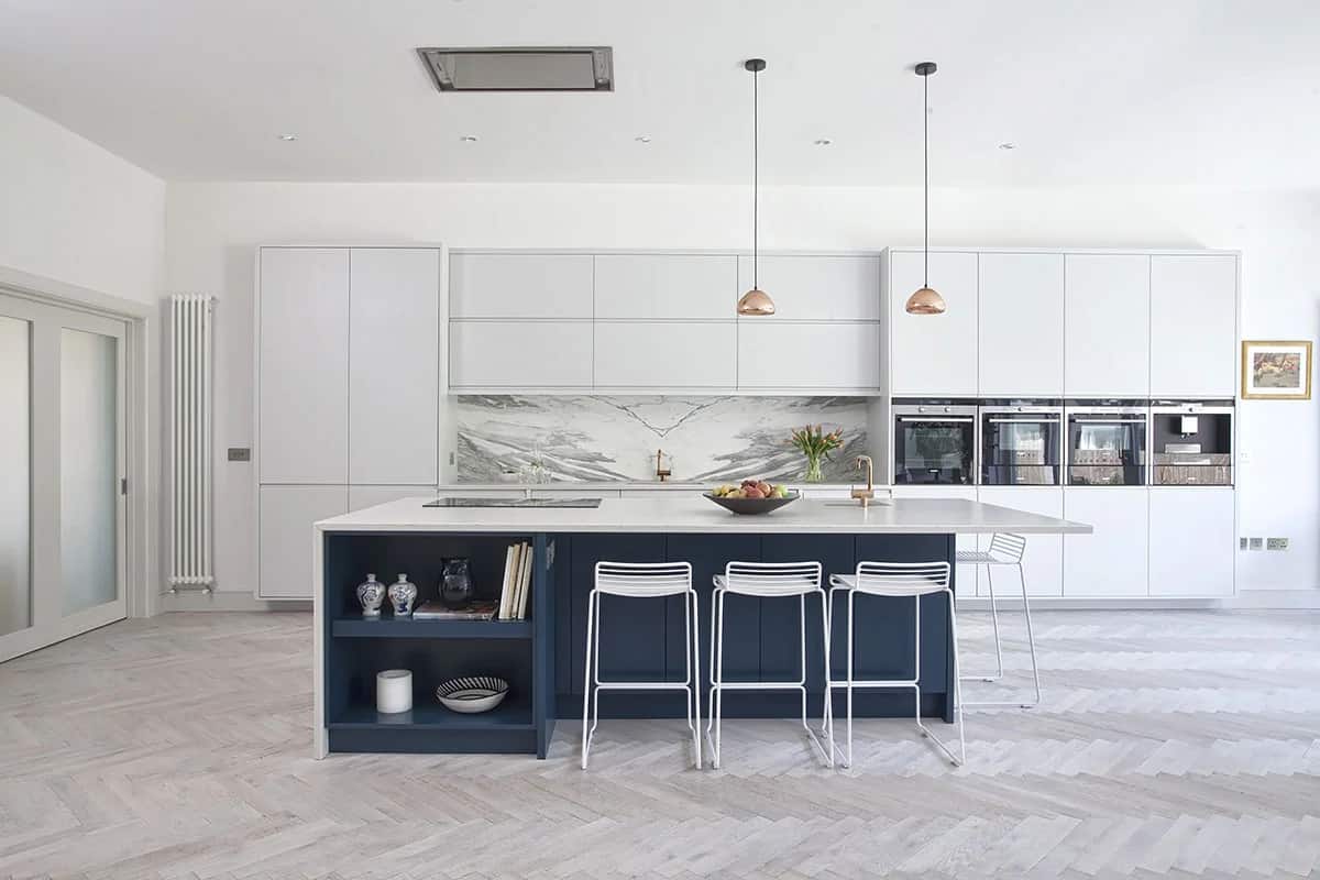 Calacatta Marble kitchen by Miller Brothers Stone, Light & Simple, Countryside, north of Dublin