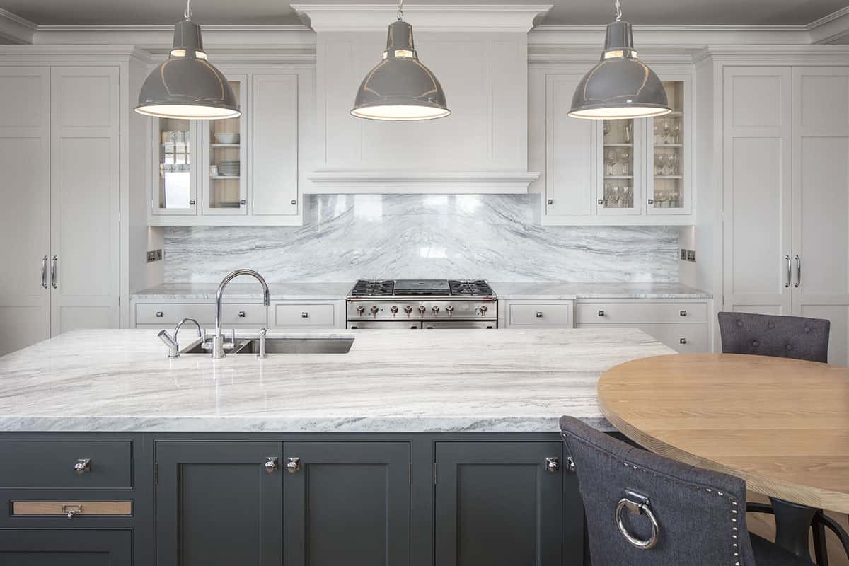 Python Grey Marble kitchen by Miller Brothers Stone, Shaker Style, Co. Dublin