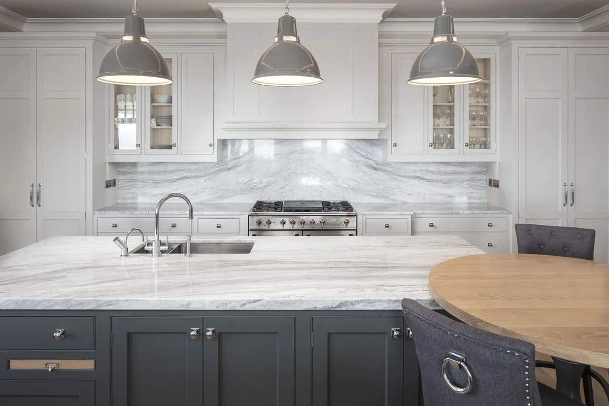 Python Grey Marble kitchen by Miller Brothers Stone, Shaker Style, Co. Dublin