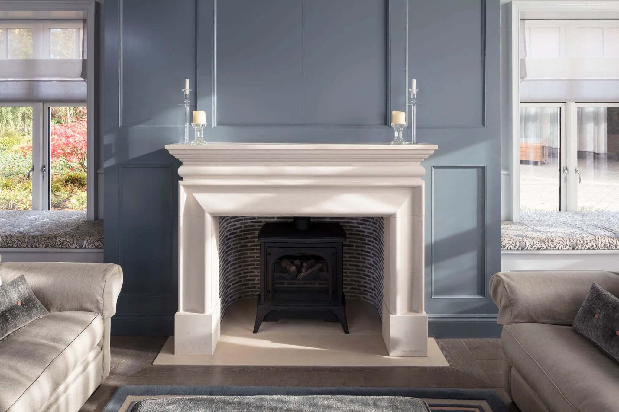 Custom-Made Fireplace Project, Miller Brothers Stone
