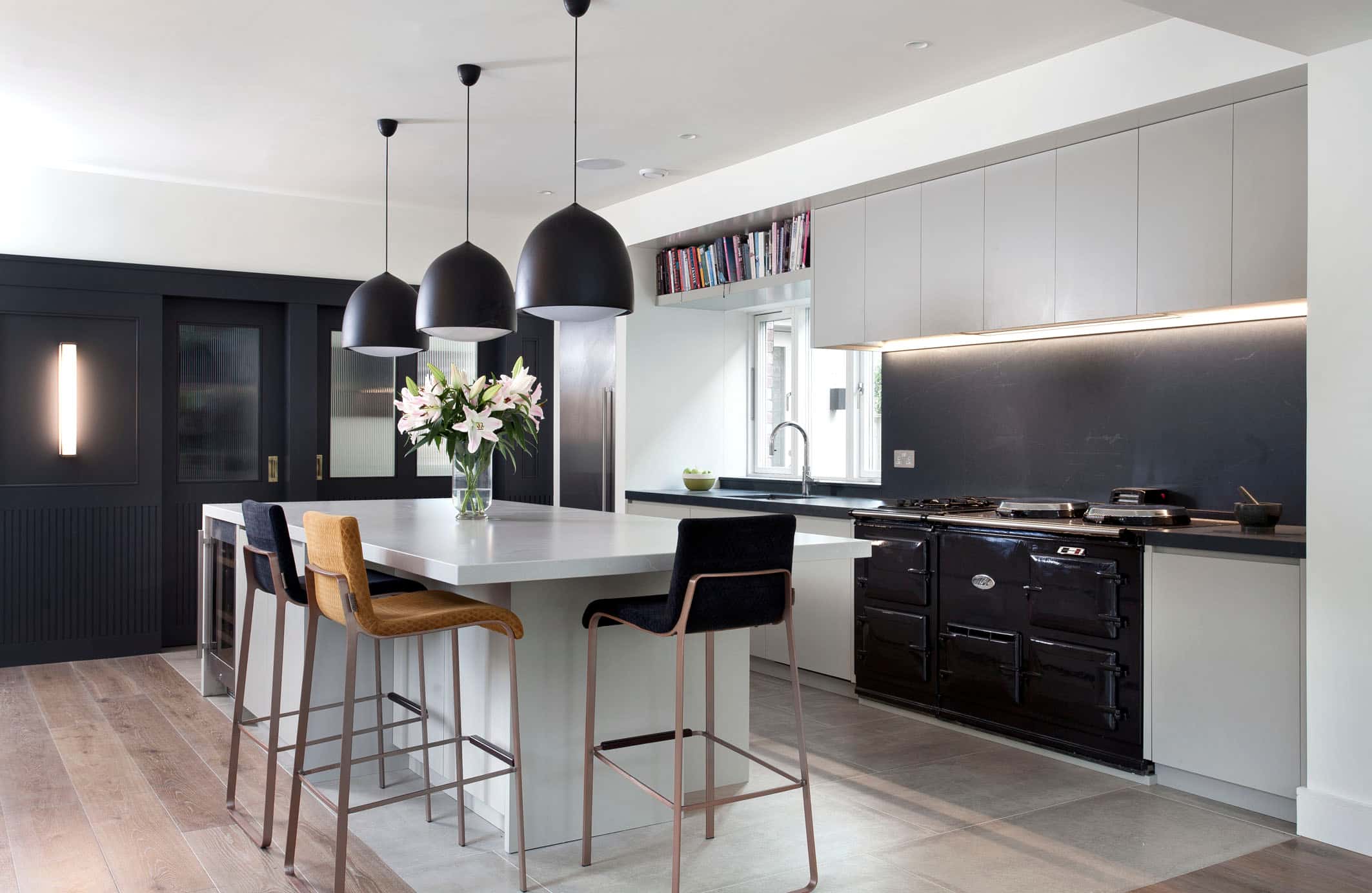 Desert Silver and Charcoal Soapstone Kitchen, Miller Brothers Stone