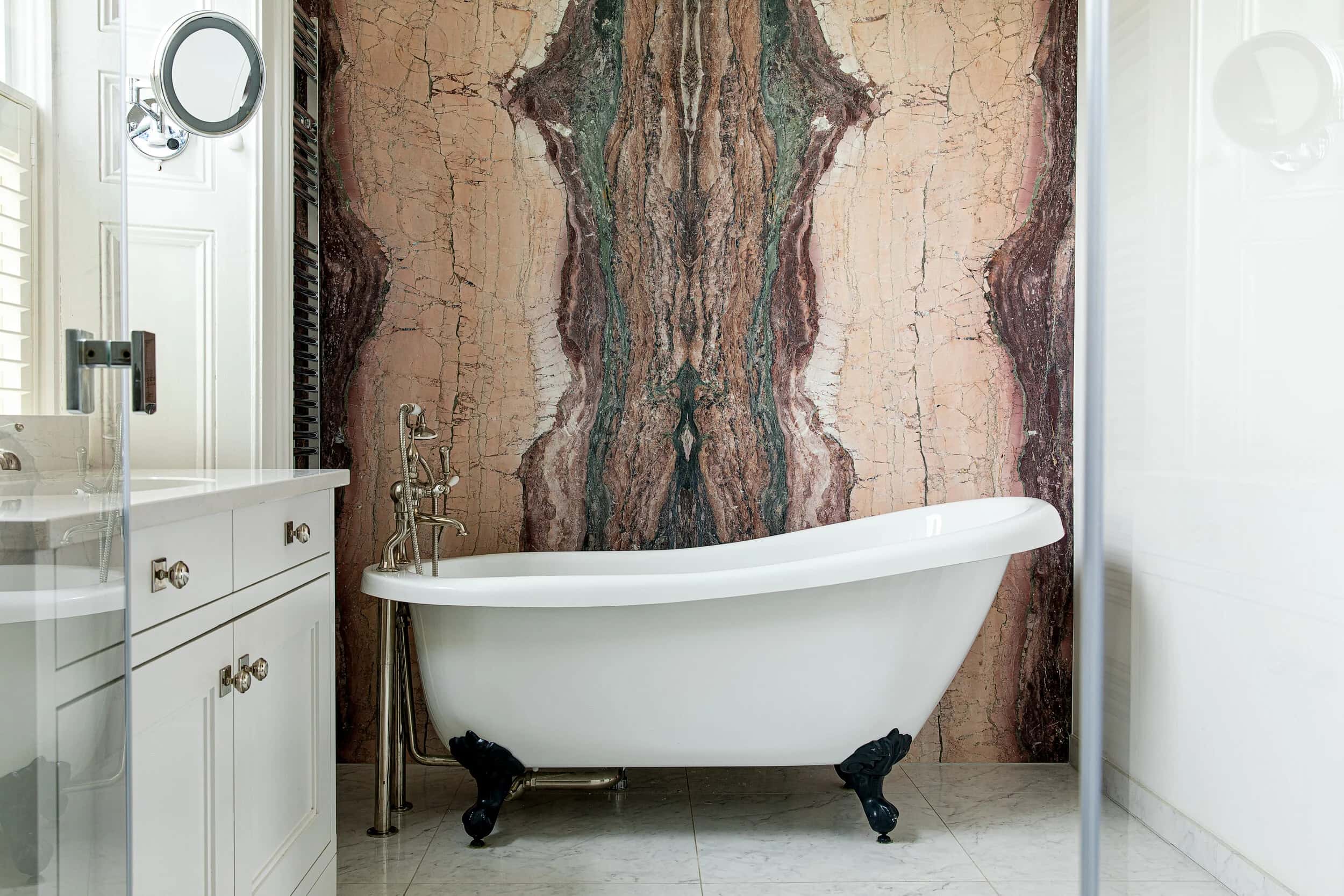 Acquasanta Marble Bathroom, Miller Brothers Stone