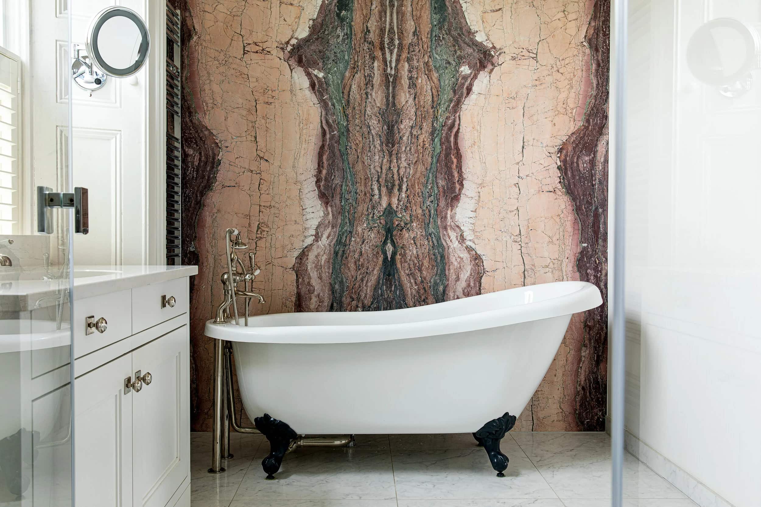 Acquasanta Marble Bathroom, Miller Brothers Stone